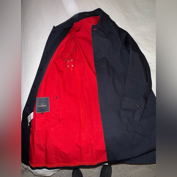 Crombie Mac / L / blue & red interior, pristine condition hanging cover included - Picture 2 of 5